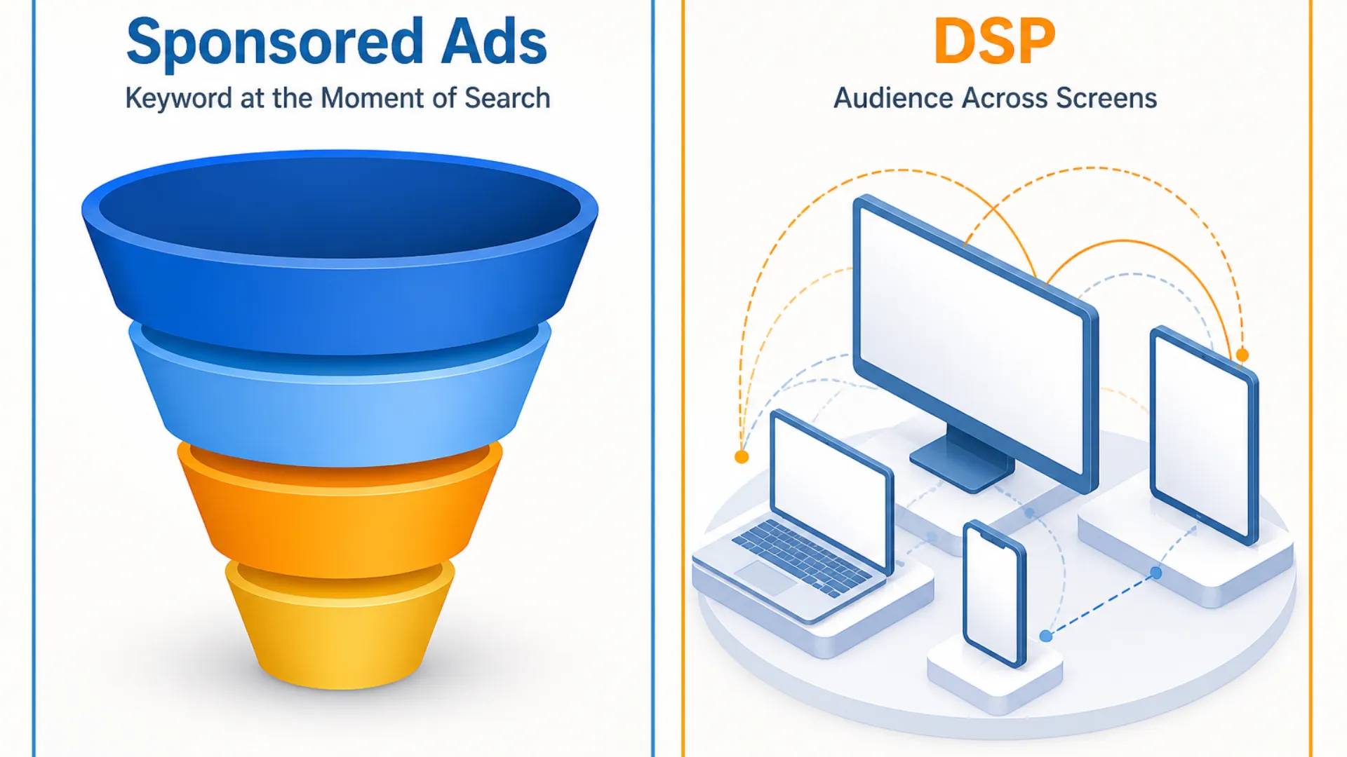 Amazon Sponsored ads versus Amazon DSP buying models