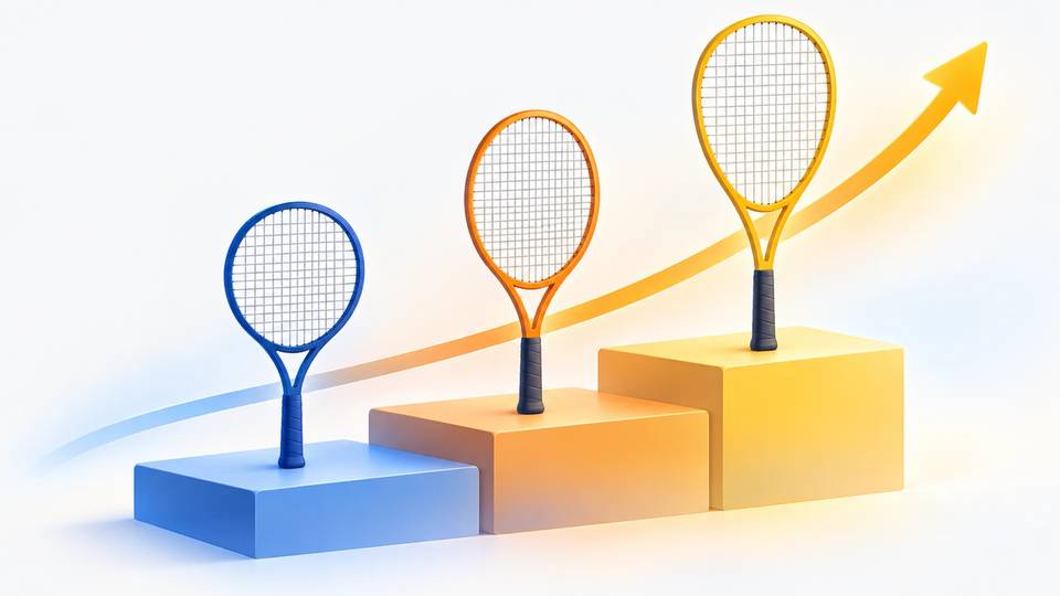 Helping a beginner avoid the racquet a professional would choose