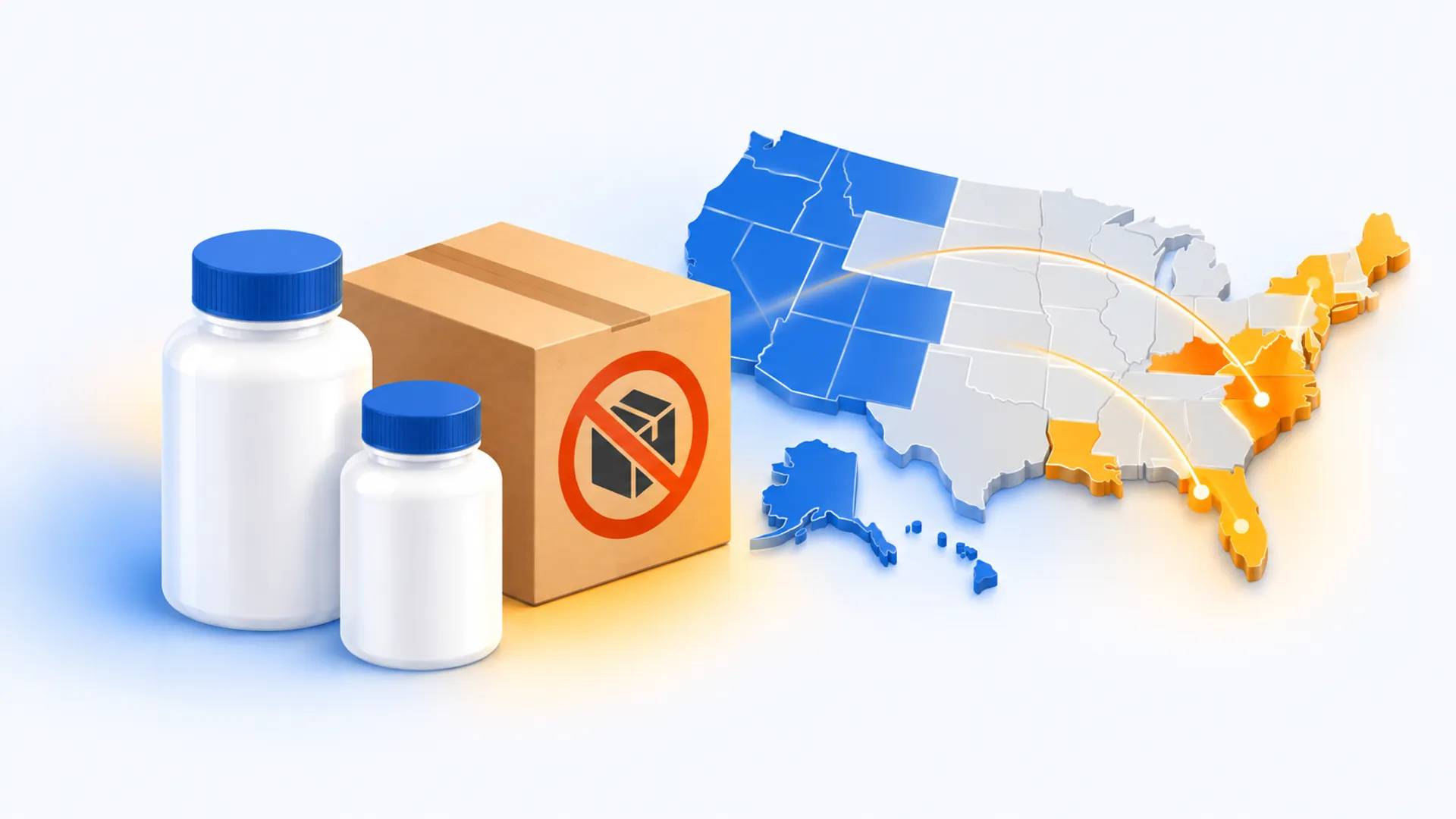 A chemical product that could only be sold where it could be shipped
